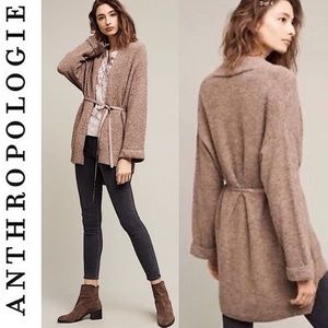 Anthropologie Moth Vallon Wool Blend Open Cardigan